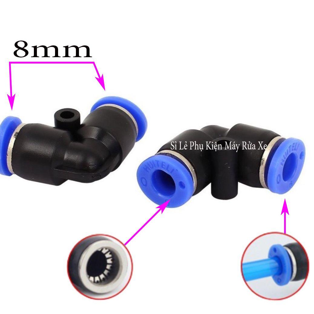 Cut nối vuông góc cho ống 8mm trong hệ thống phun sương ,góc vuông nối nhanh 8mm khí nén