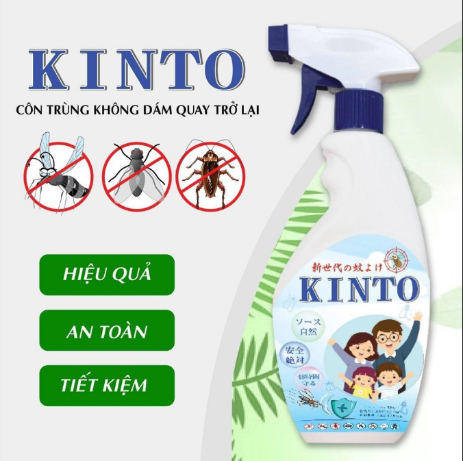 Xịt Đuổi Muỗi Côn Trùng Hương Thảo Mộc Sinh Học KINTO