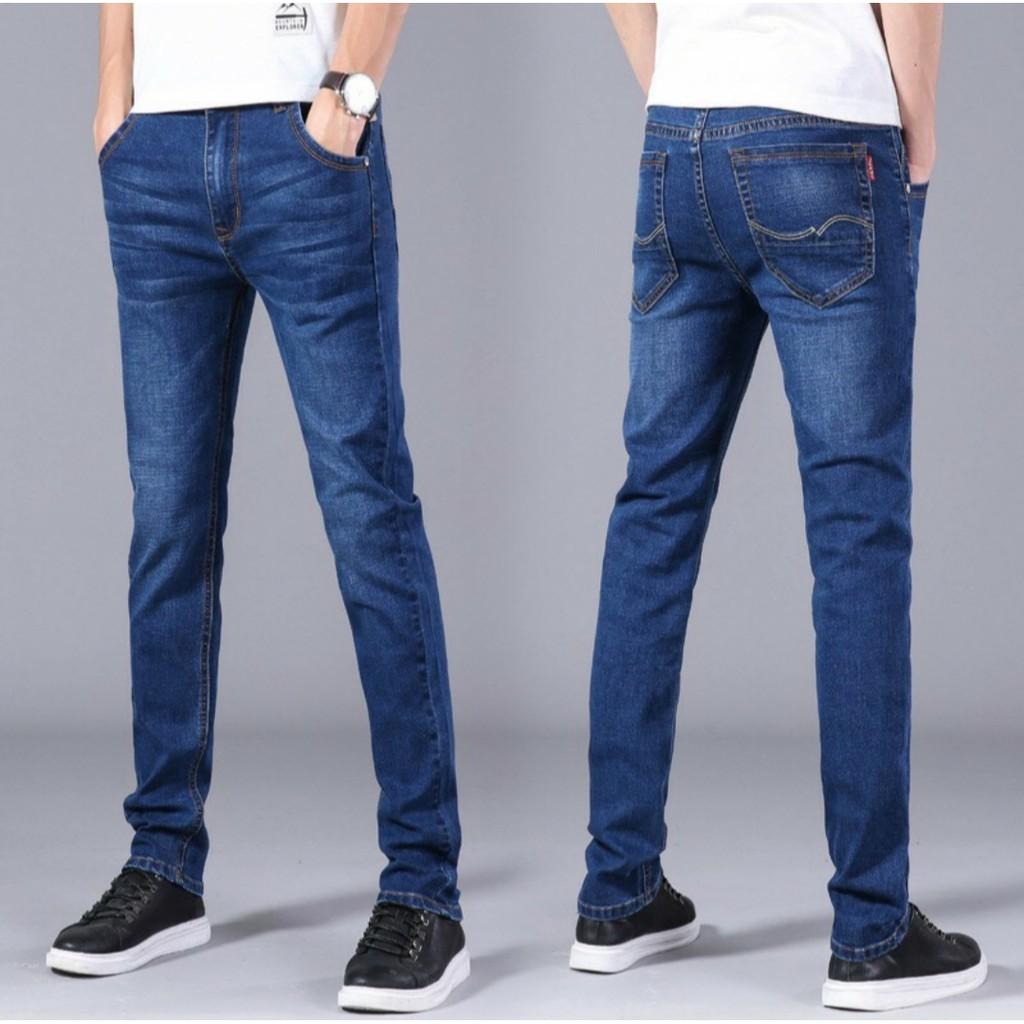 Quần jean nam ống suôn co giãn