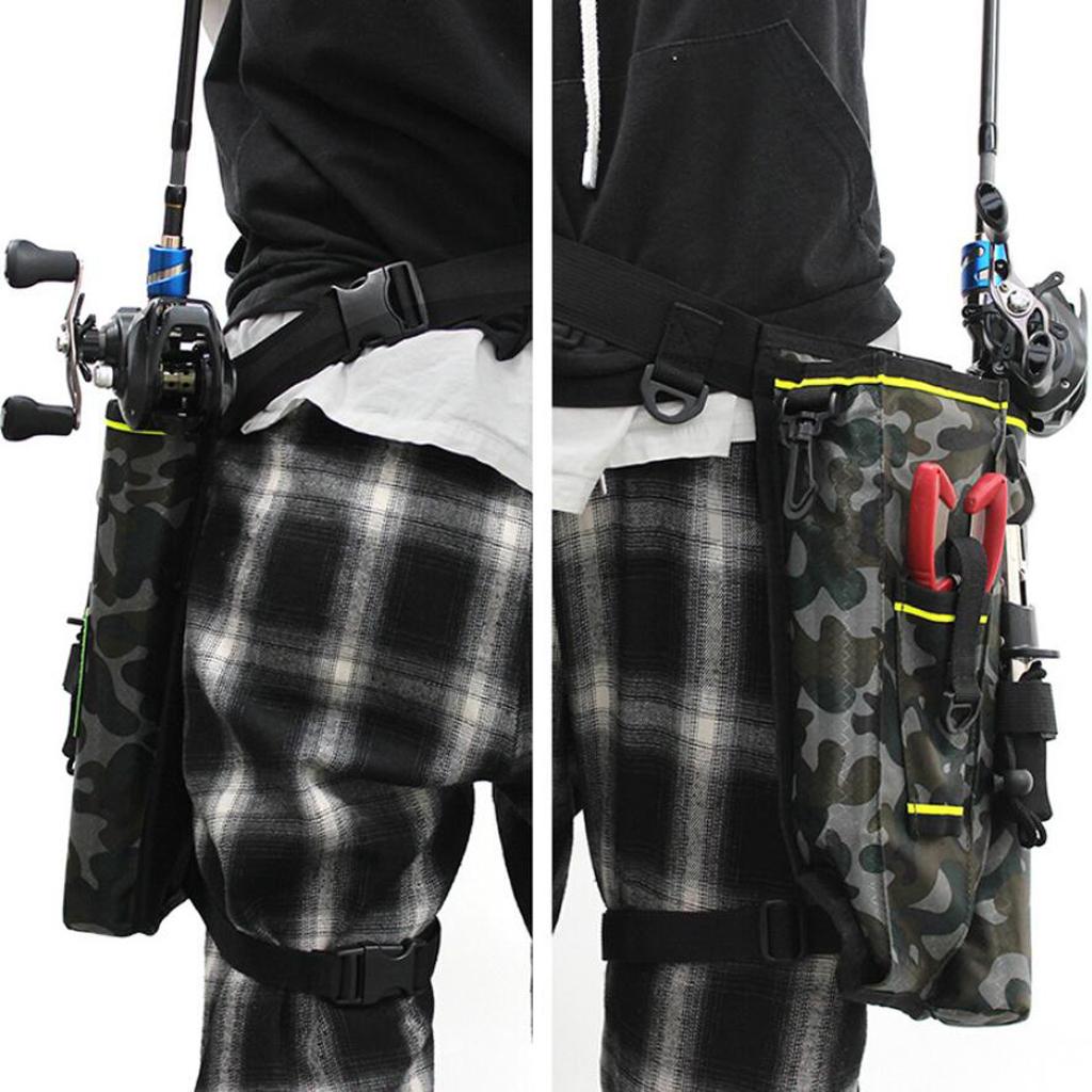 Outdoor Fishing Rod Tools Storage Case Waist Leg Bag With Fishing Tackle Box