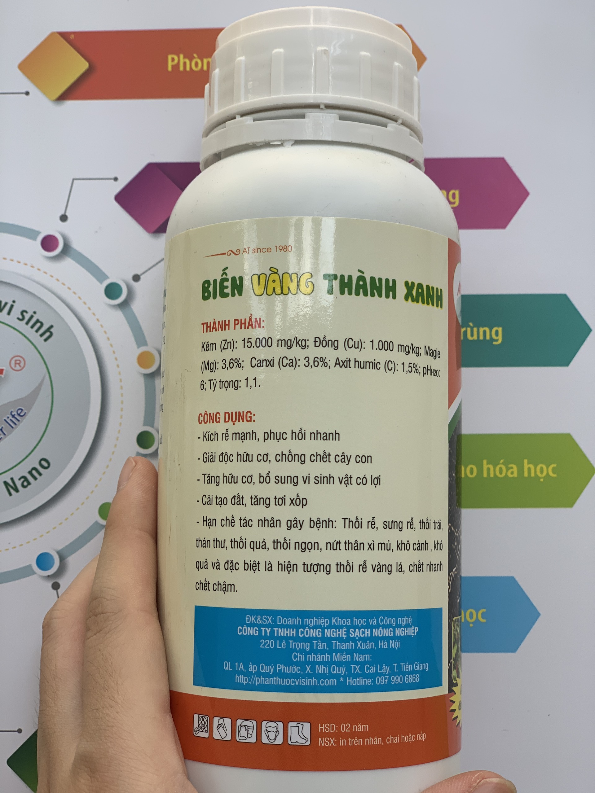 Humic AT 500ml Siêu Bung Rễ Đi Đọt Nhanh Giải Độc Hữu Cơ Cho Cây Trồng, Cải Tạo Đất Tăng Độ Tơi Xốp, Đậu Trái Cho Cây Ăn Quả