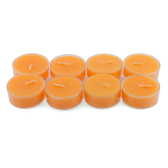 Hộp 8 nến tealight thơm đế nhựa Miss Candle NQM2059 (Nâu đậm, hương mocha latte)