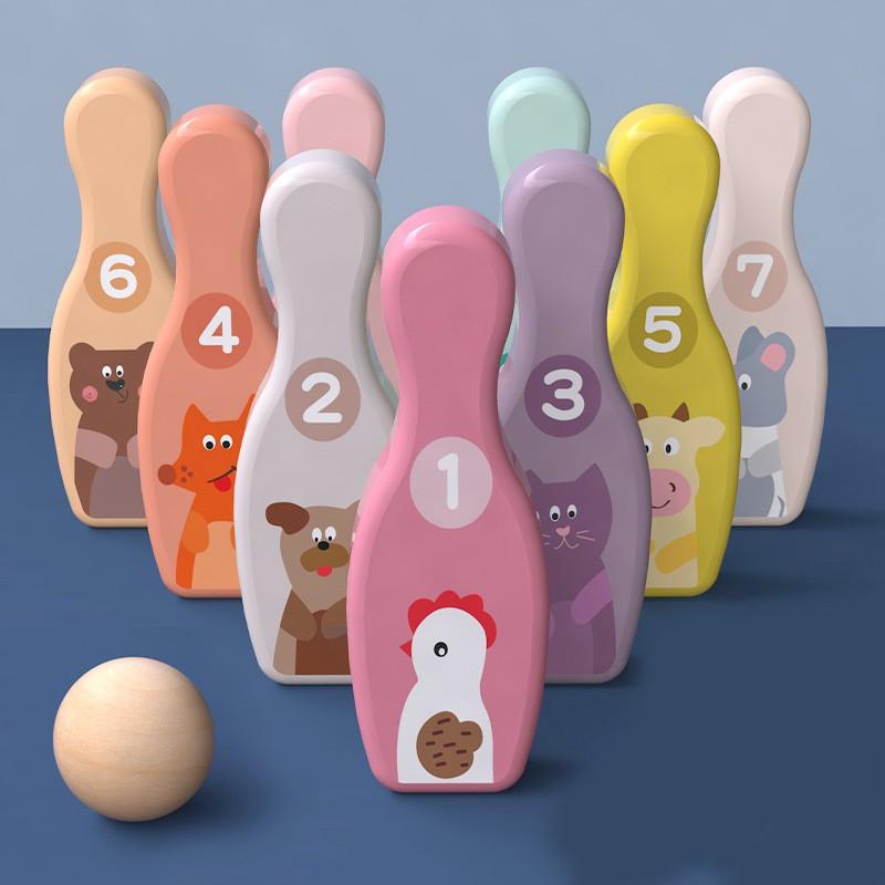 Bộ đồ chơi Bowling bằng gỗ cho bé hình con vật
