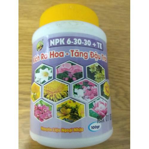 Phân bón vi lượng NPK 6-30-30 +TE kích ra hoa, tăng đậu trái - bomax chai 100 gram