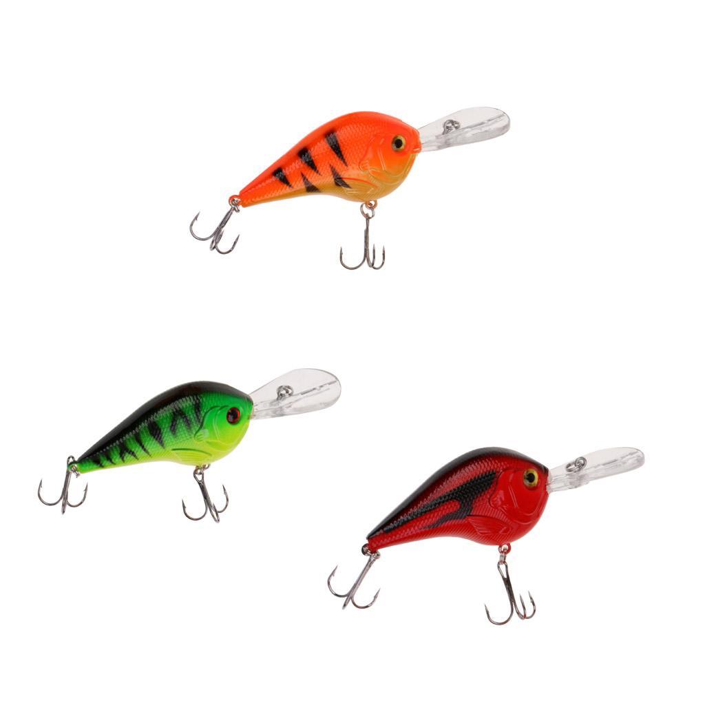 3pc Fishing Lures Plastic Hard Bait Minnow Lure with Treble Hook Life-like Swimbait Fishing Bait 3D Fishing Eyes Wobblers Crankbait Vibe Sinking Lure for Bass Trout Walleye Redfish