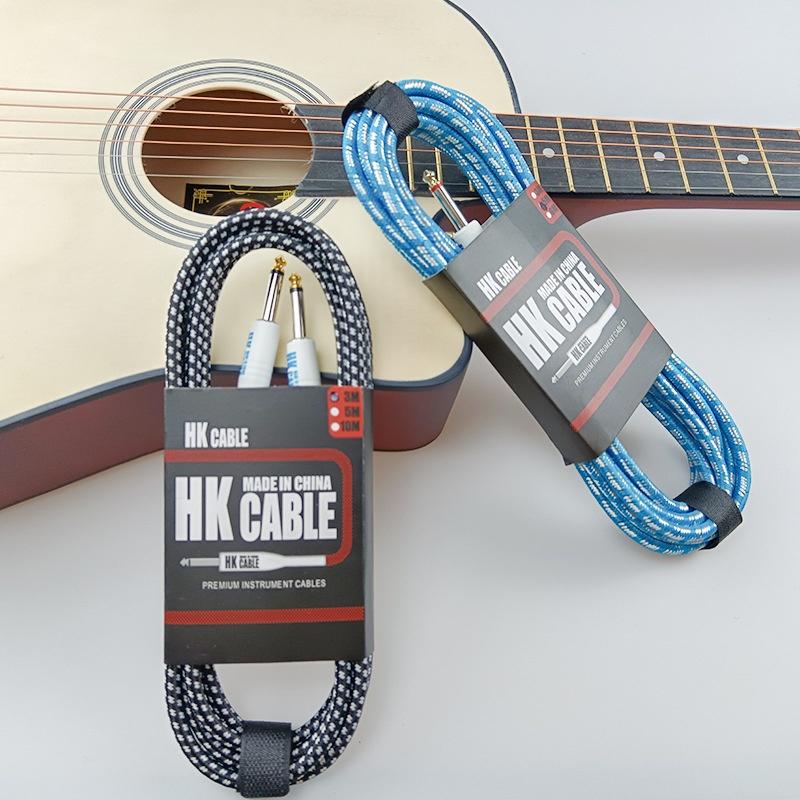 Dây kết nối âm thanh từ đàn guitar ra ampli thương hiệu HK- dây cáp bện chống nhiễu