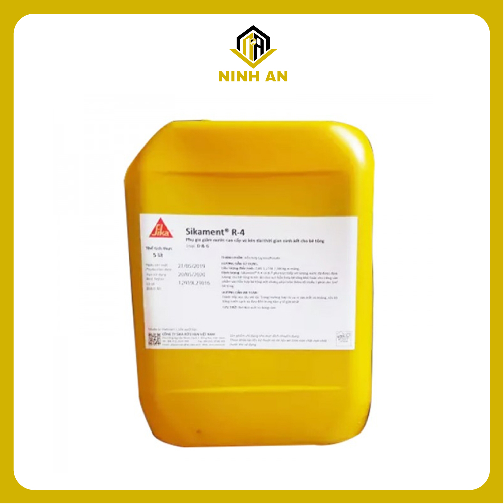 Sikament R4 - Can 5L - phụ gia siêu dẻo có tác dụng kéo dài thời gian đông kết để sản xuất bê tông
