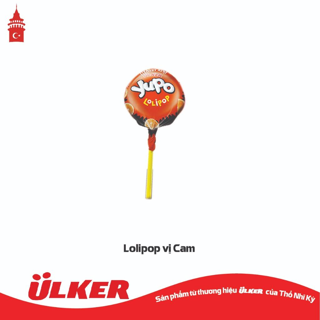 Kẹo mút nhiều vị ULKER YUPO LOLIPOP vị Dâu/ Cam/ Cola 11g