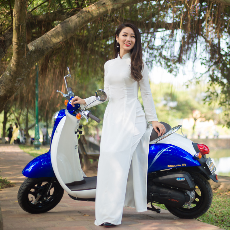 Xe ga 50cc Scoopy màu xanh ngọc bích