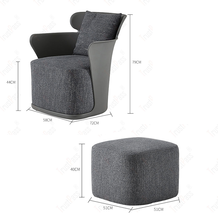Ghế Sofa Thư Giãn hiện đại Bọc Nỉ Full Bộ Tối Giản cao cấp - Ghế Thư Giãn đa năng tiện lợi kèm đôn bền đẹp BGN027 Giao màu ngẫu nhiên