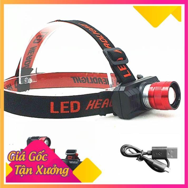 Đèn Đội Đầu Headlamp Zoom 3 Chế Độ Sáng Dùng Pin Sạc 1 Bóng  TP'S