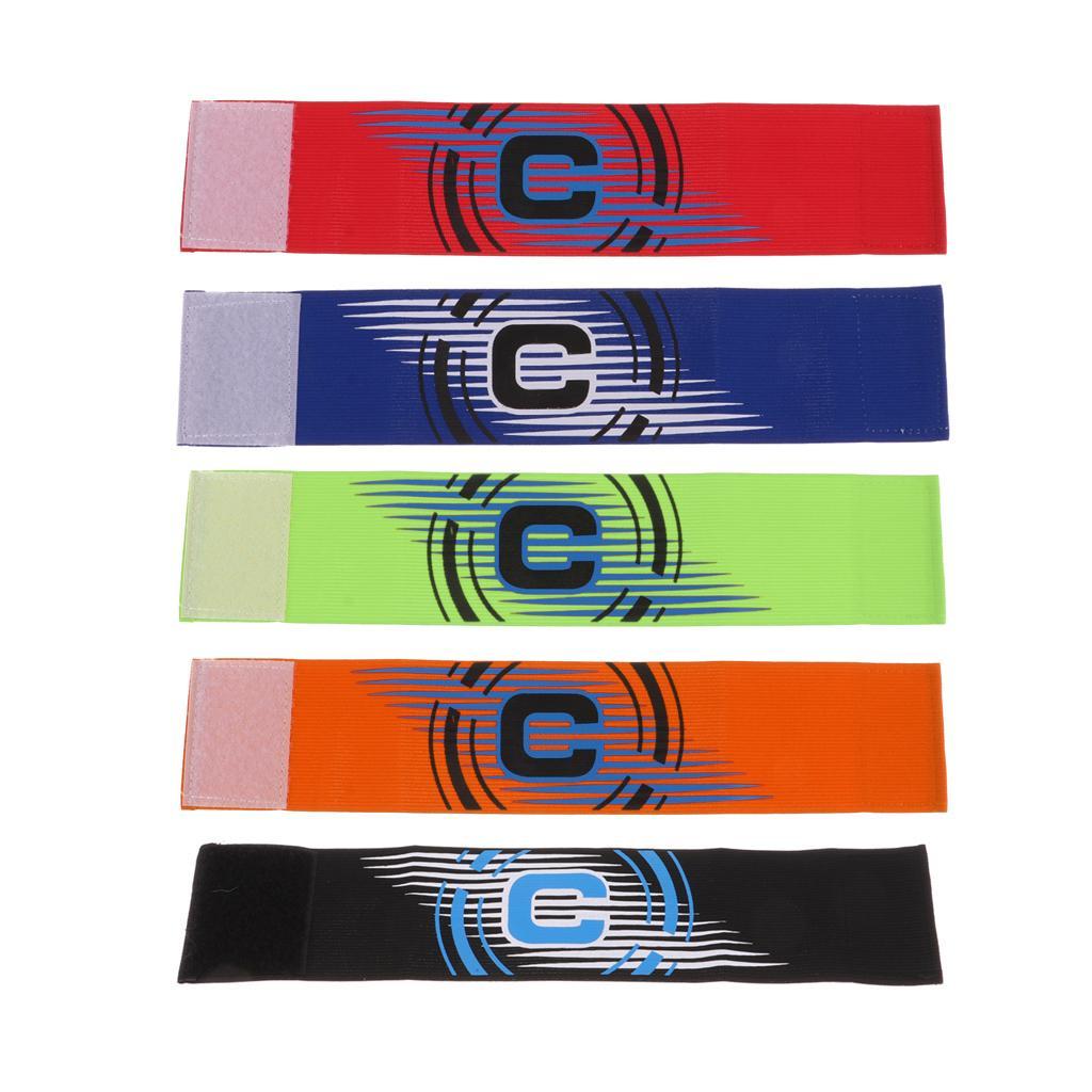 Football Soccer Captain Armband, Elastic Captains Armband for Adult Youth One Size, Stripe Design