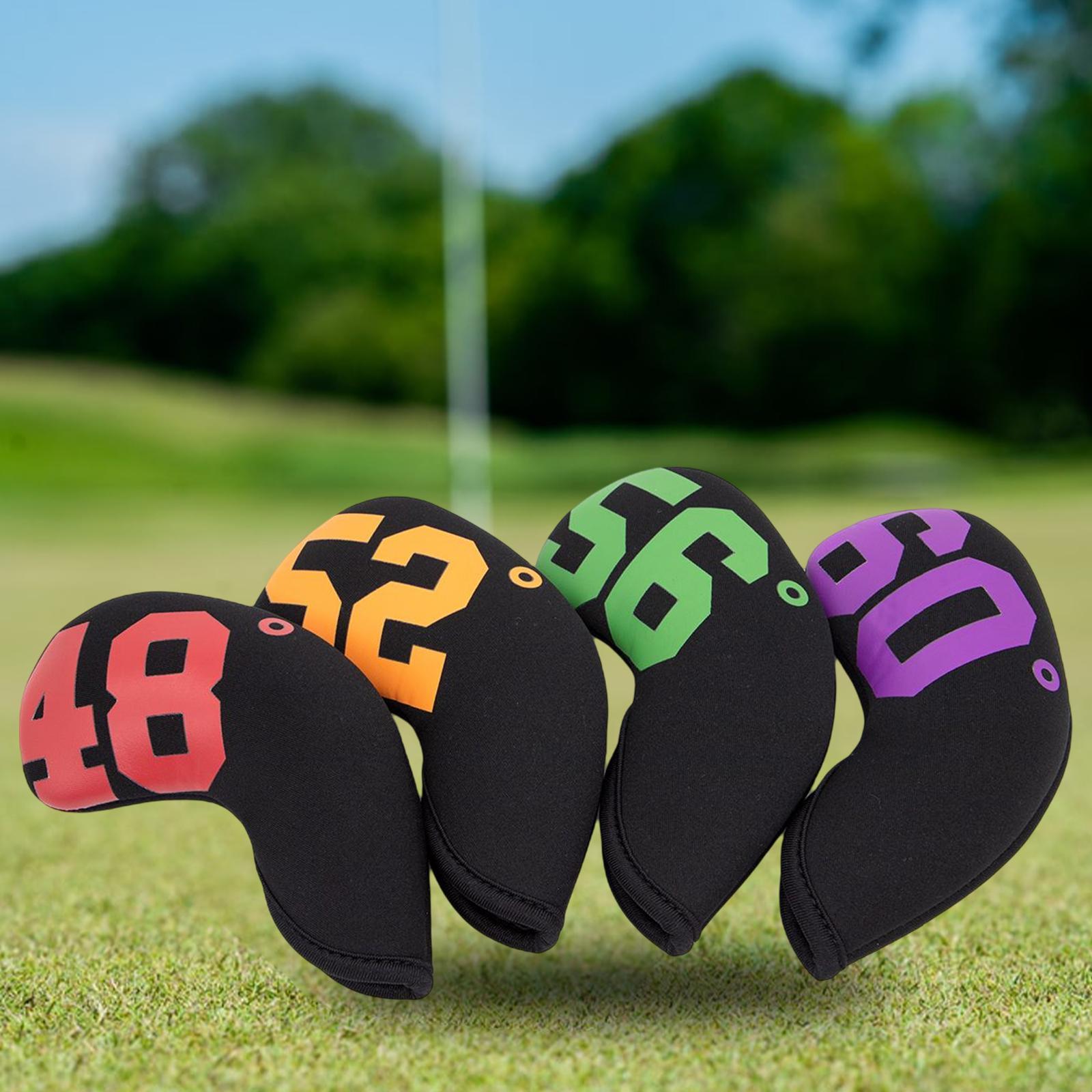 4 Pieces Golf Iron Headcover Neoprene Non Slip Club Head Covers