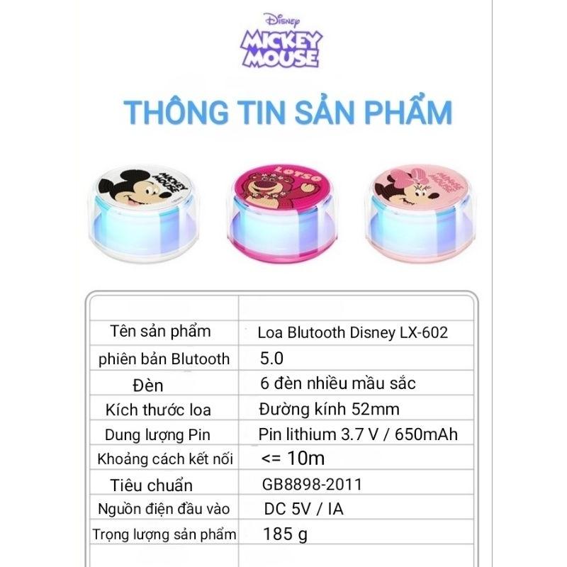 Loa Bluetooth hàng DlSNEY . Âm thanh sống động đi cùng đèn sắc màu