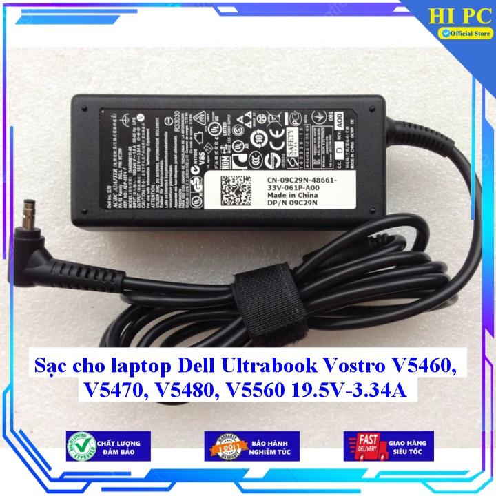 Sạc cho laptop Dell Ultrabook Vostro V5460 V5470 V5480 V5560 19.5V-3.34A - Kèm Dây nguồn - Hàng Nhập Khẩu