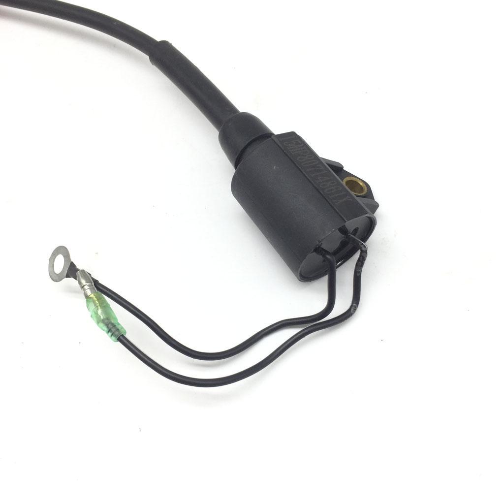 Ignition Coil with Rubber Cap for Yamaha Parsun Outboard 9.9HP 15HP 2-Stroke