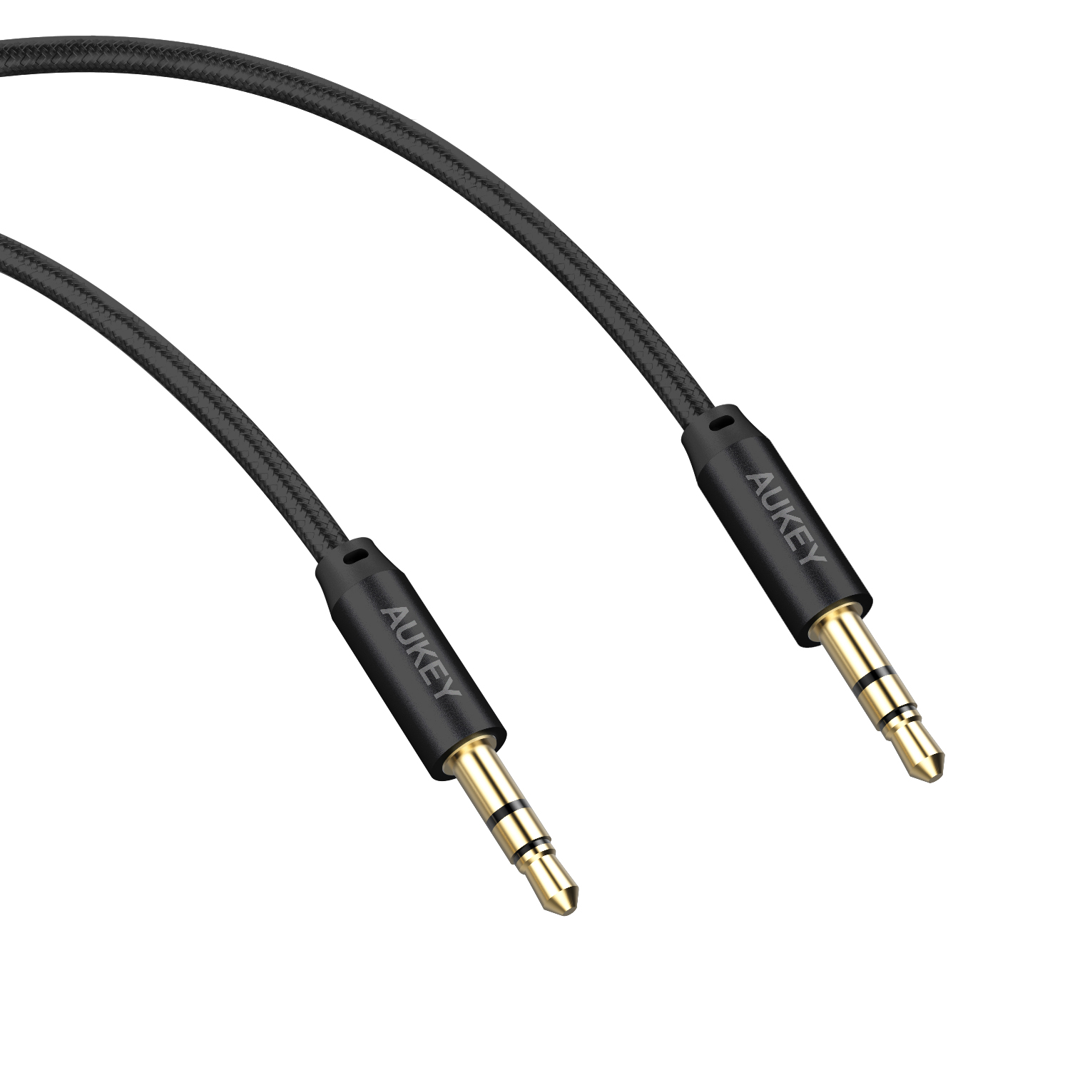 Dây Cáp Âm Thanh AUX 3.5mm Aukey CB-V12 1.2m (Bọc Nylon Dù) - Hàng Chính Hãng