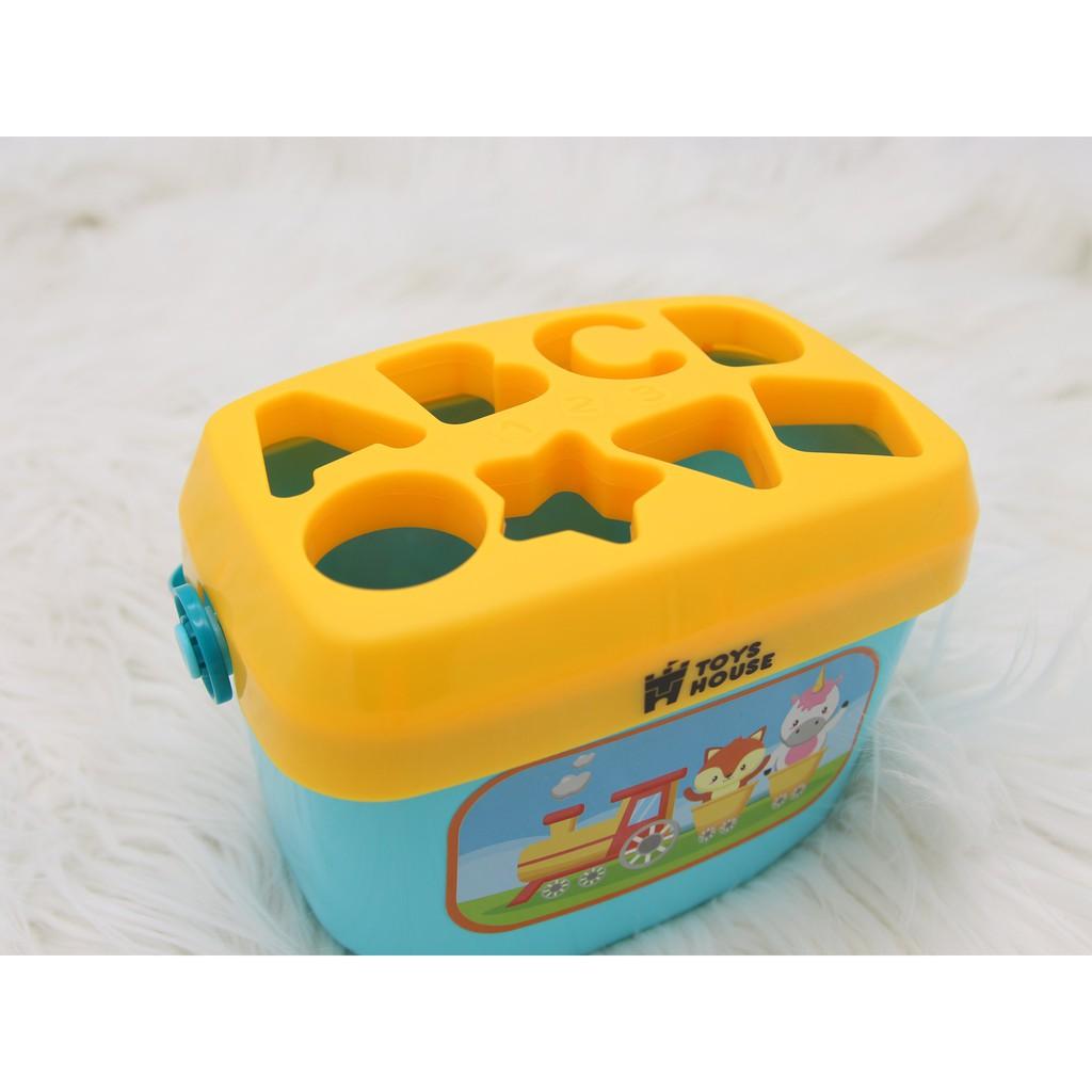 Đồ chơi giáo dục sớm thả hình khối có quai xách cho bé Toyshouse 0702-TH-HE0218. - BPA free