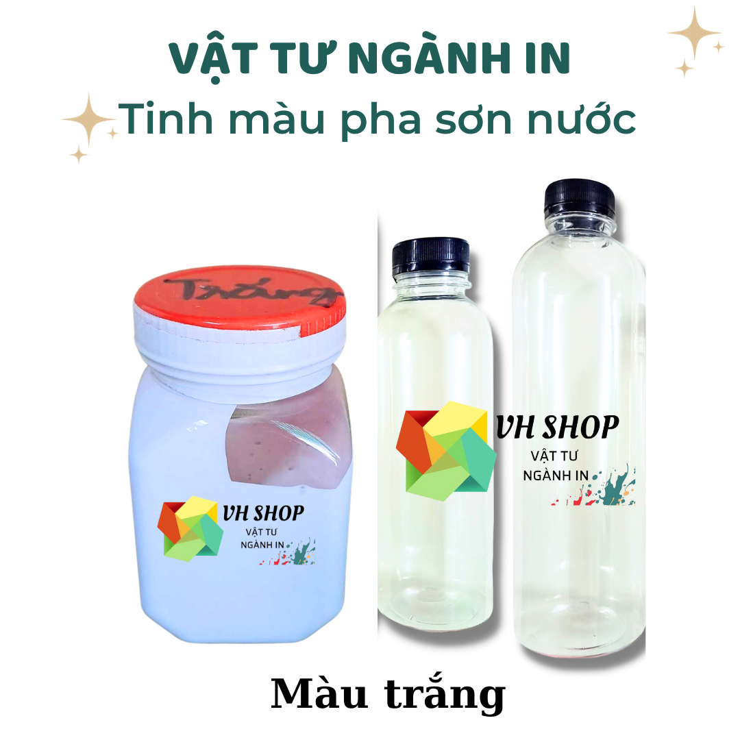 Tinh màu nước chuyên dụng pha sơn nước hoà tan nước tốt cho tất cả loại sơn nước nội thất, ngoại thất.