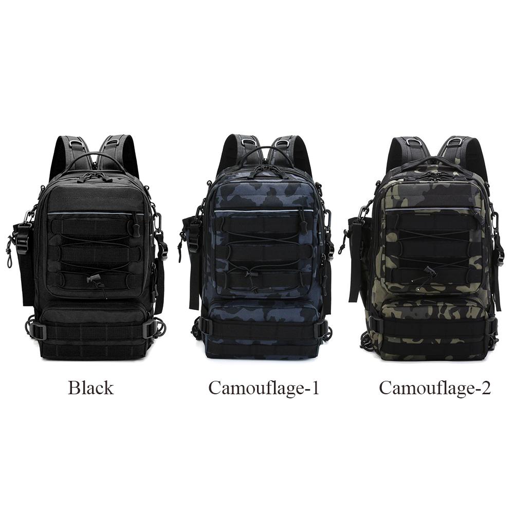 Fishing Tackle Backpack Storage Bag Outdoor Shoulder Backpack Water-Resistant Fishing Gear Bag Cross Body Sling Bag