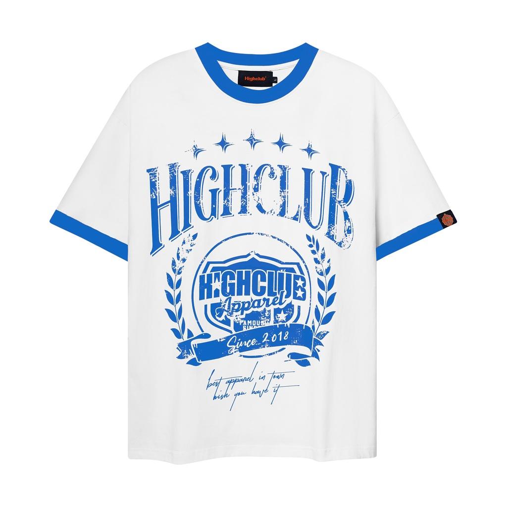 Áo Thun BADGE Tay Lỡ Unisex Nam/Nữ Kem/Đen/Nâu/Xanh Lá/Trắng/Đỏ Cổ Tròn - HIGHCLUB