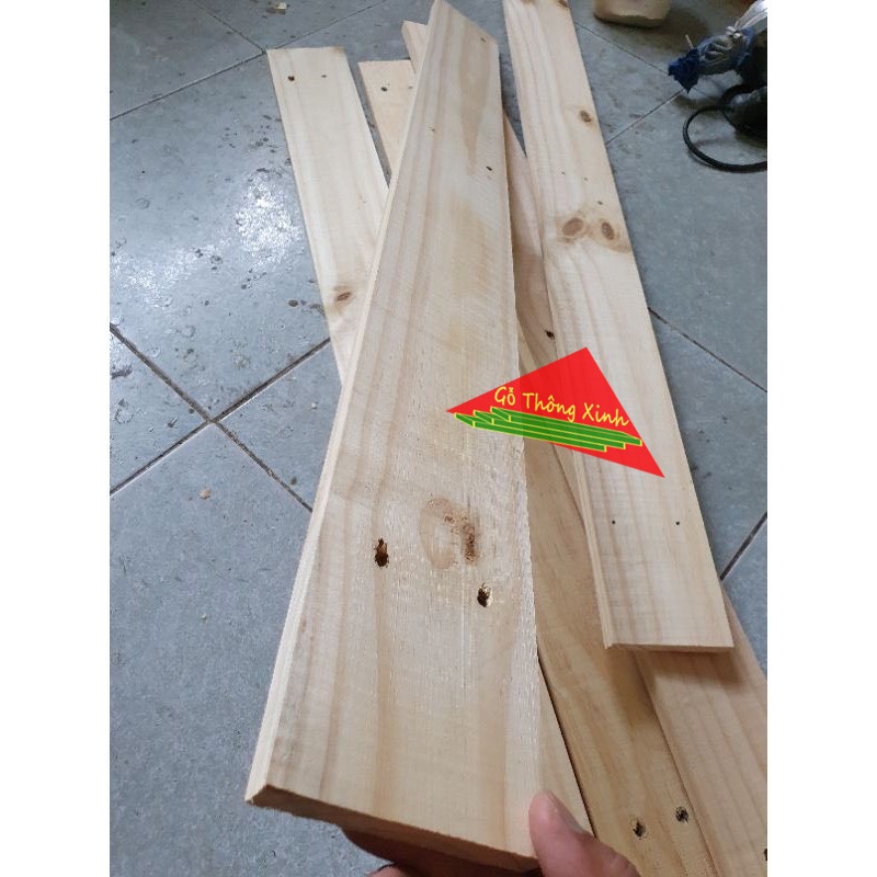 Bó 5 thanh gỗ thông pallet 1m2 rộng 9.5cm dày 1.5cm đã bào láng đẹp 4 mặt đều cạnh phù hợp trang trí, đóng vật dụng, DIY