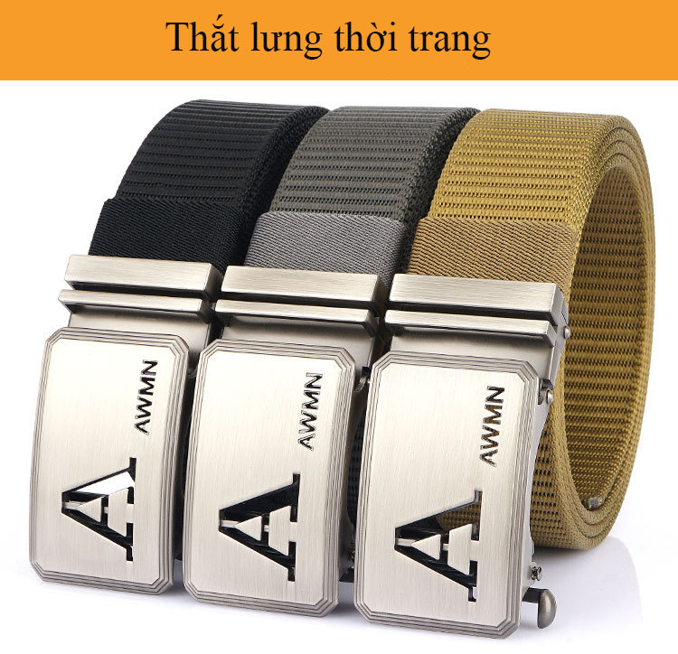 Thắt lưng/ dây nịt  vải nam cao cấp  thiết kế năng động , trẻ trung - mã AWMN