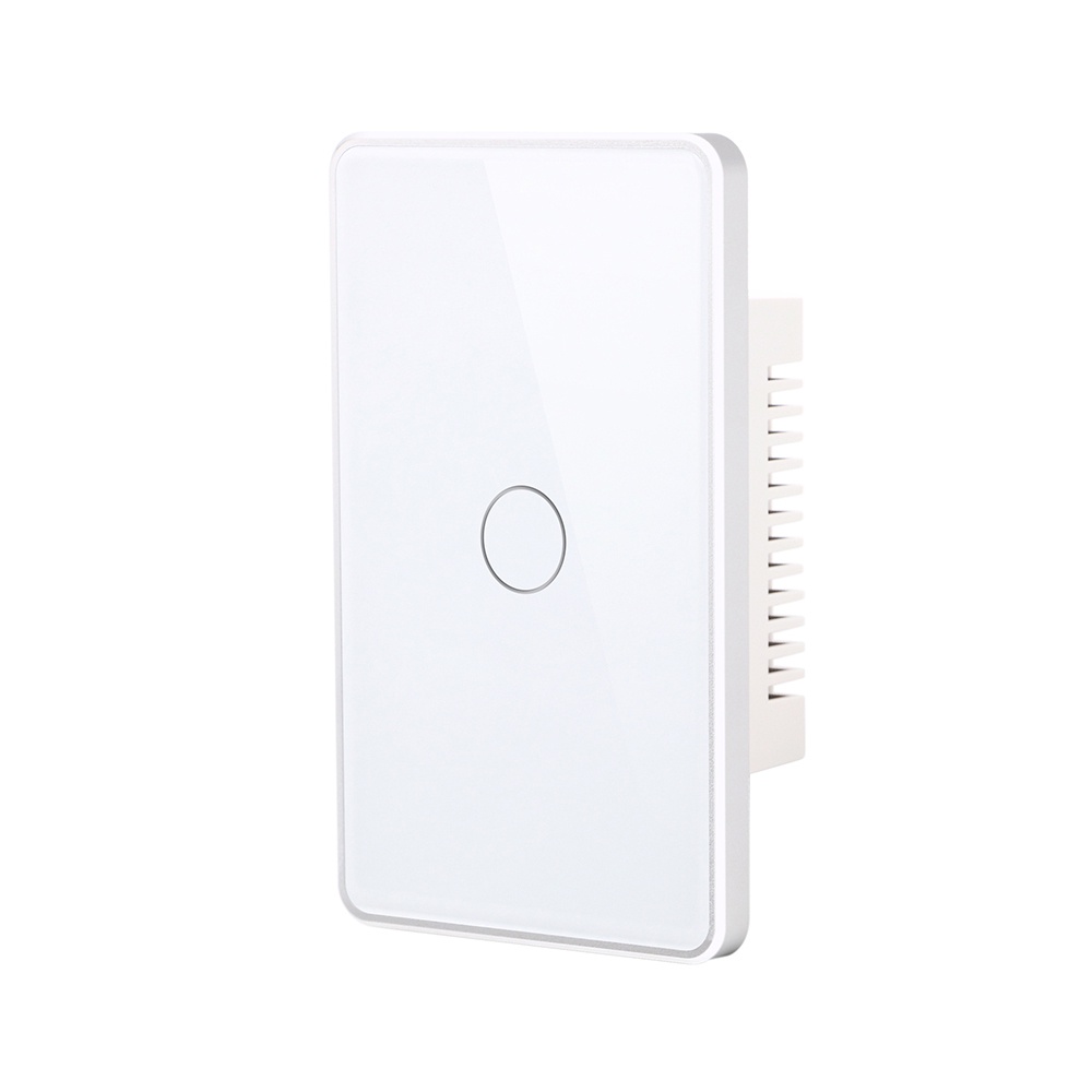 Công tắc thông minh Tuya Zigbee, Nút Trắng, Viền Nhựa Trắng, Mặt Kính Phẳng điều khiển qua điện thoại...