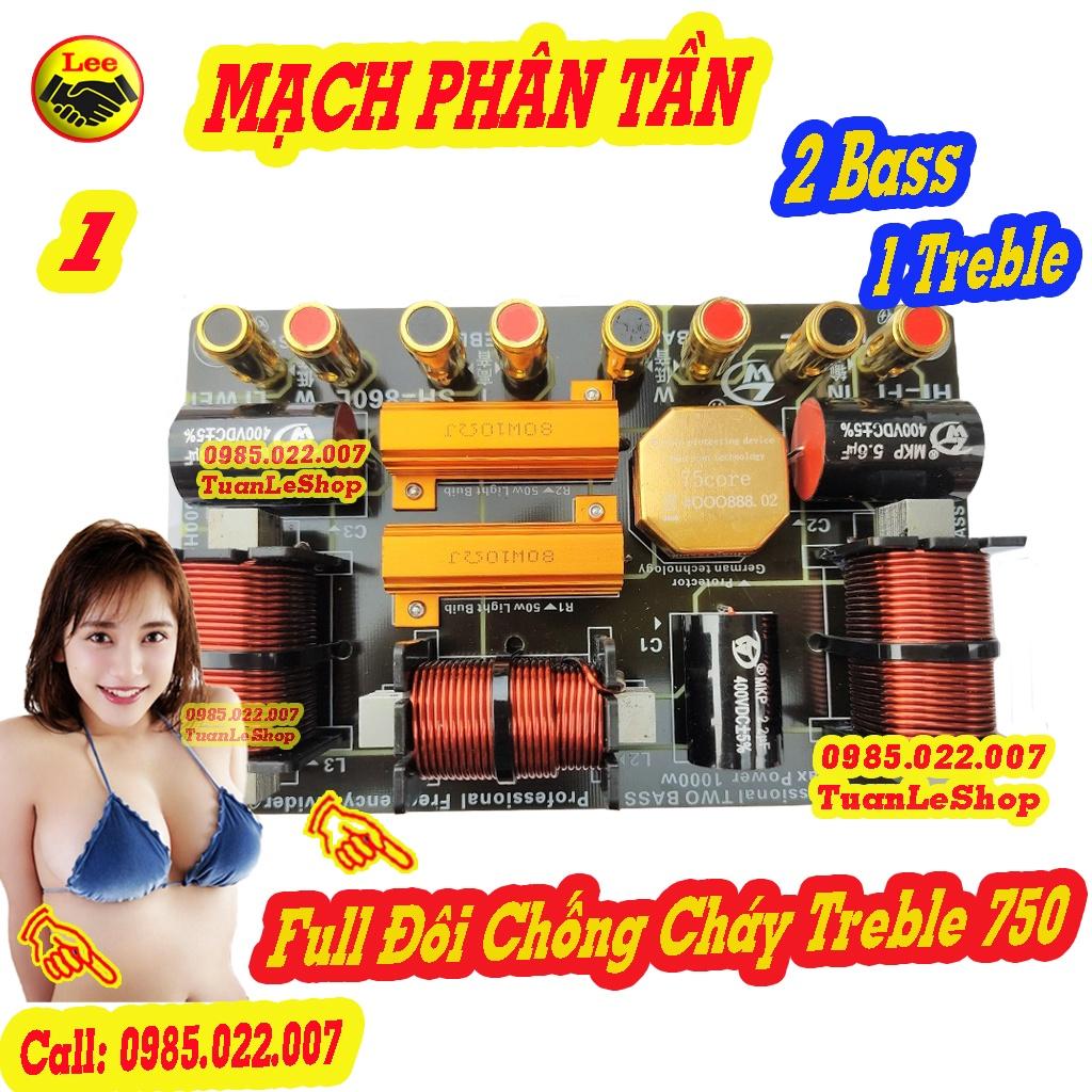 MẠCH PHÂN TẦN CHỐNG CHÁY TREBLE 750 - 2 BASS + 1 TREP SH-860L GIÁ 02 MẠCH - PHÂN TẦN CÓ BẢO VỆ TREBLE