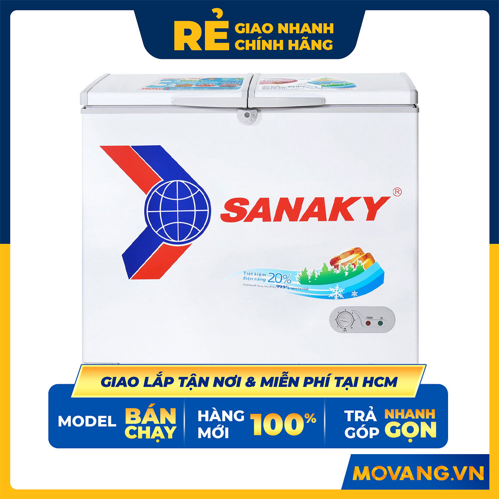 Tủ Đông Dàn Đồng Sanaky VH-2299A1 1 Ngăn 2 Cánh - Hàng Chính Hãng