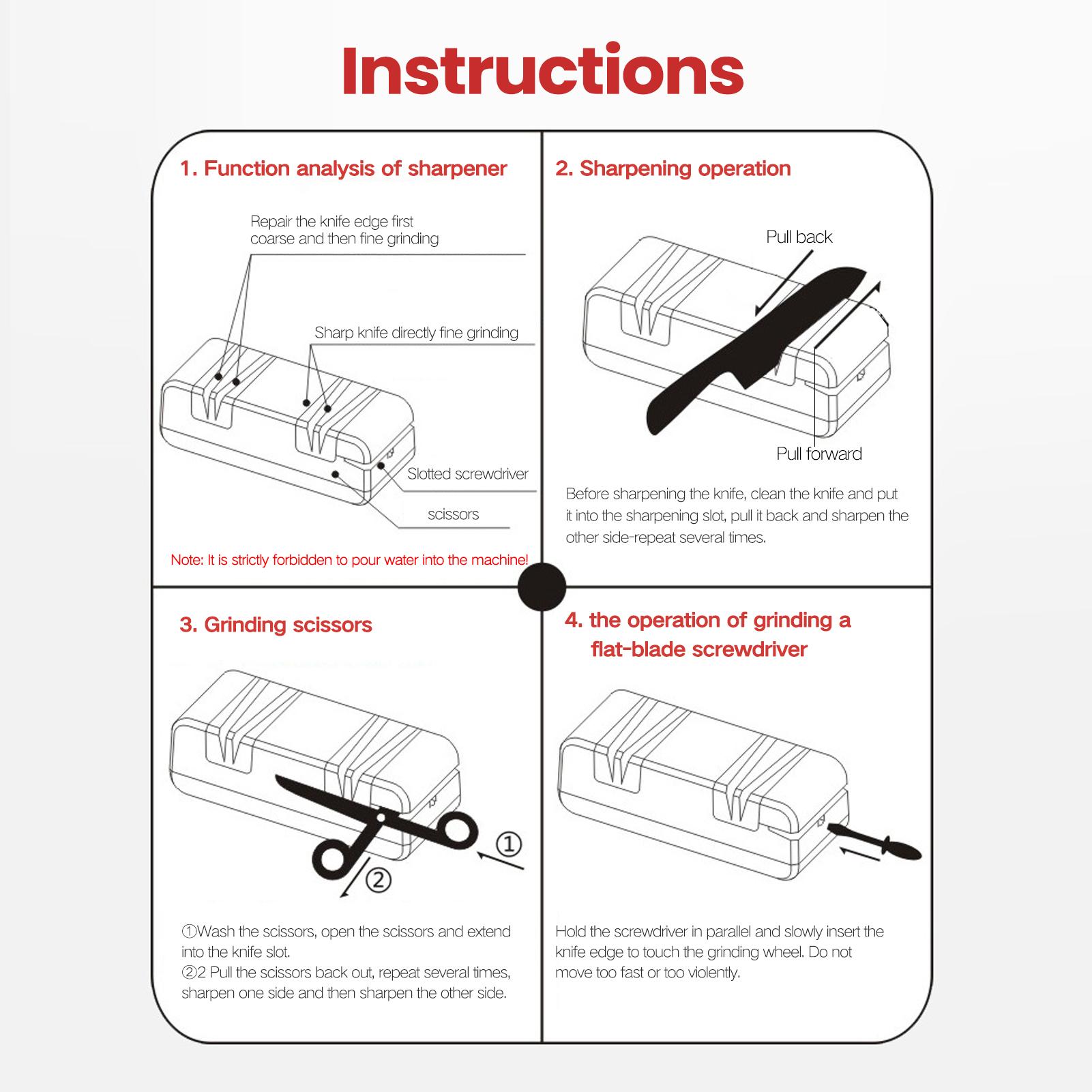 Intelligent Quick Cut Sharpener Household Electric Kitchen Cutter Grinder Multifunctional Automatic Cut Sharpeners