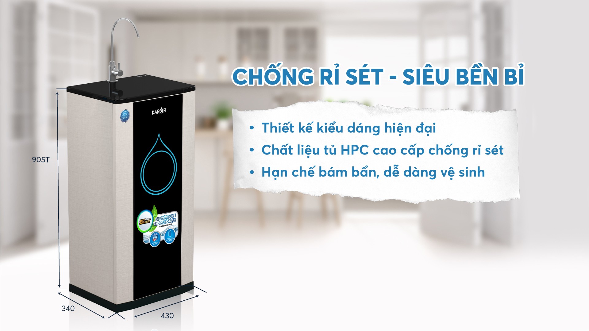 MÁY LỌC NƯỚC KAROFI KBW80 - Hàng Chính Hãng