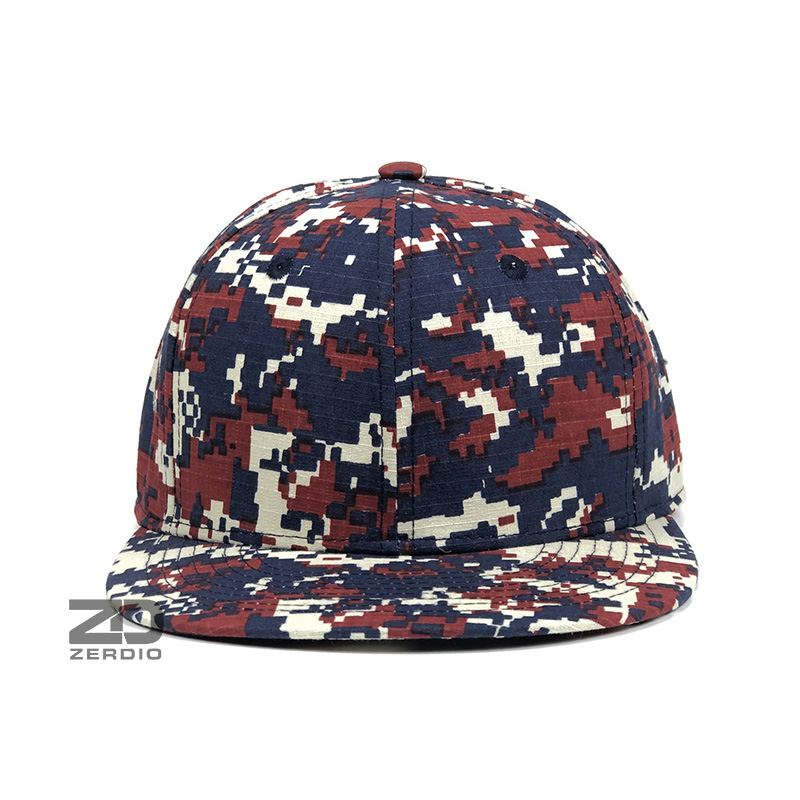 Nón lưỡi trai hiphop, mũ snapback nam nữ họa tiết kỹ thuật số vải cotton cao cấp