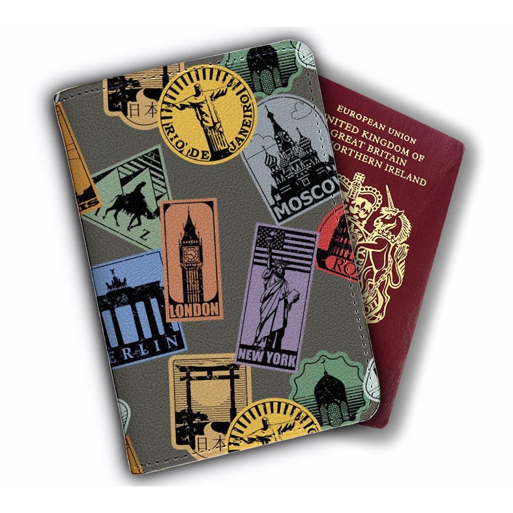 Ví Đựng Passport Du Lịch WONDER WORLD - Bao Da Hộ Chiếu Thiết Kế Độc Đáo - Bền Đẹp - Passport Cover Holder - LT072