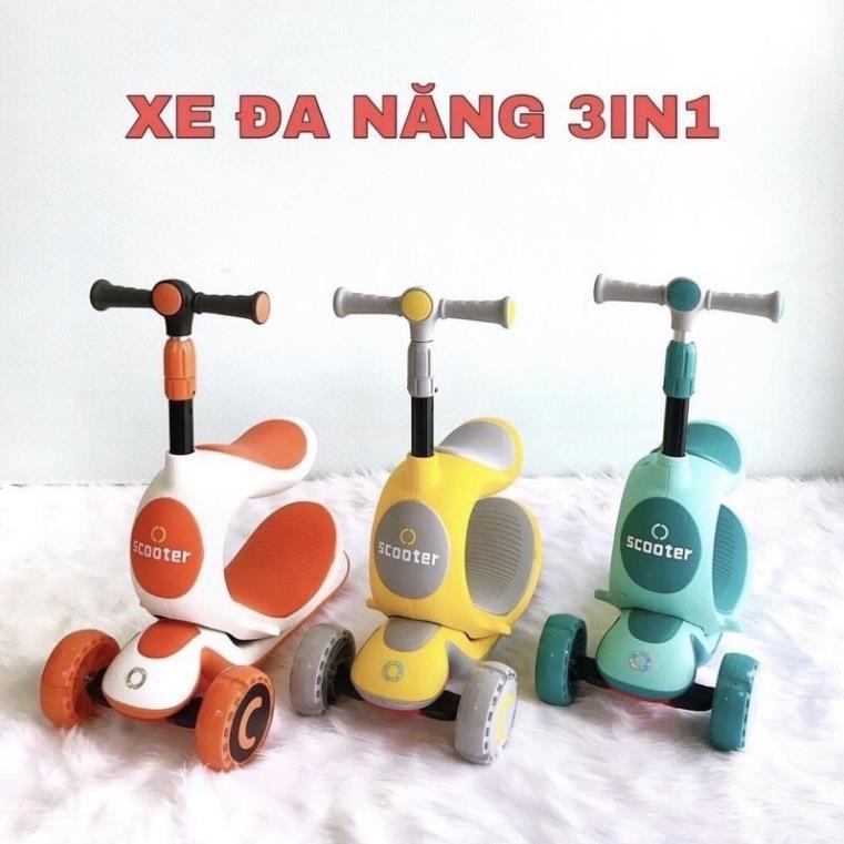 (Sỉ từ 4 xe)Xe Scooter SaSa 3in1 cao cấp cho bé