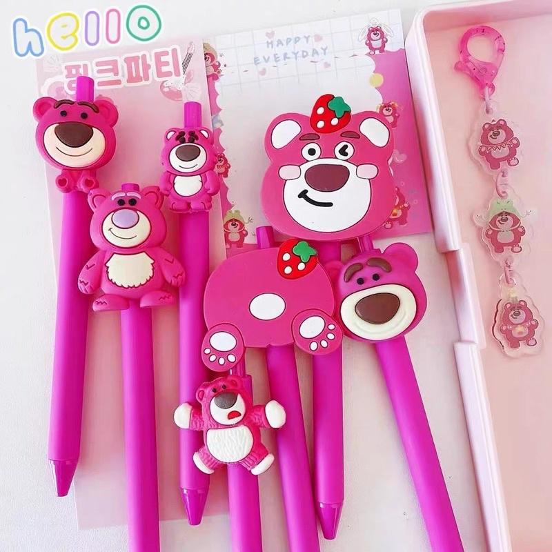 Set 7 chiếc bút đính hình gấu dâu lotso dễ thương