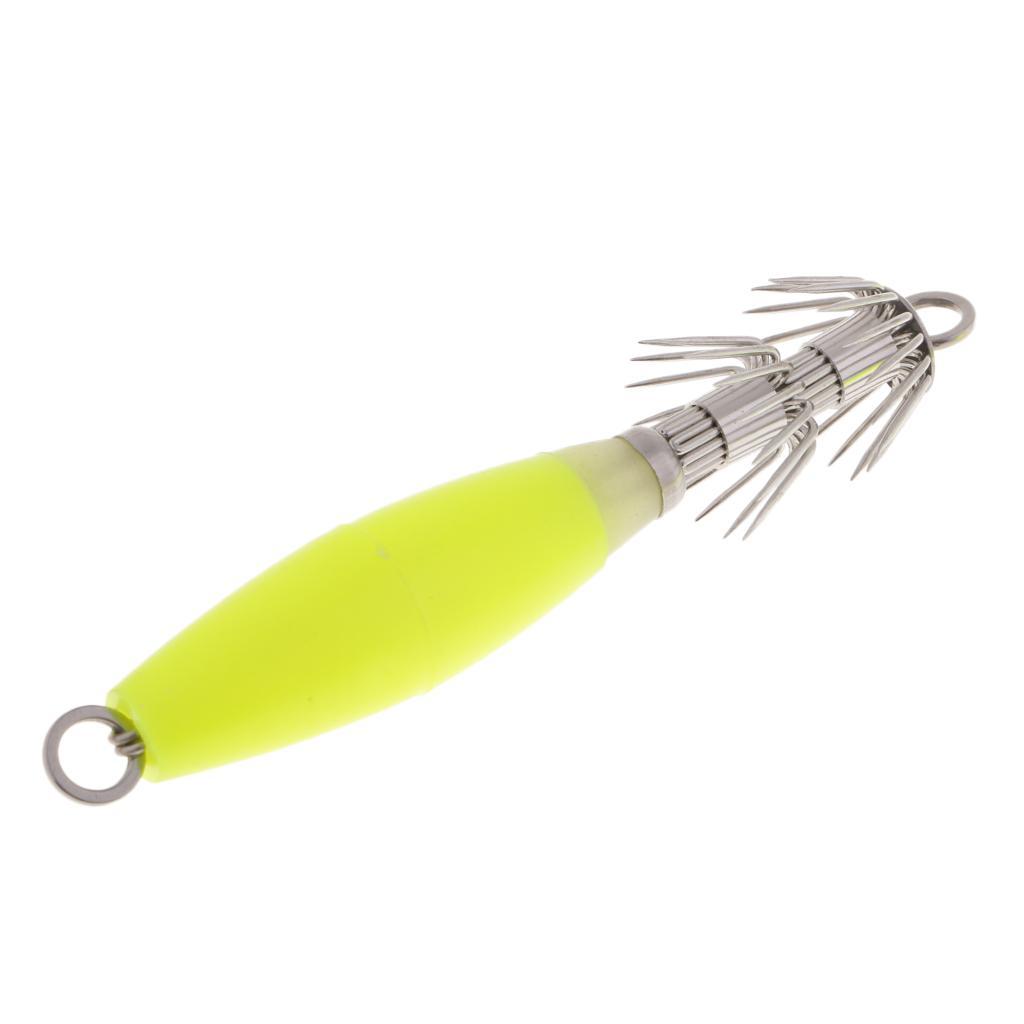 10pcs Squid Jig Hard Fishing Lure Saltwater Bass Jig Hooks Shrimp 10cm/3.9''