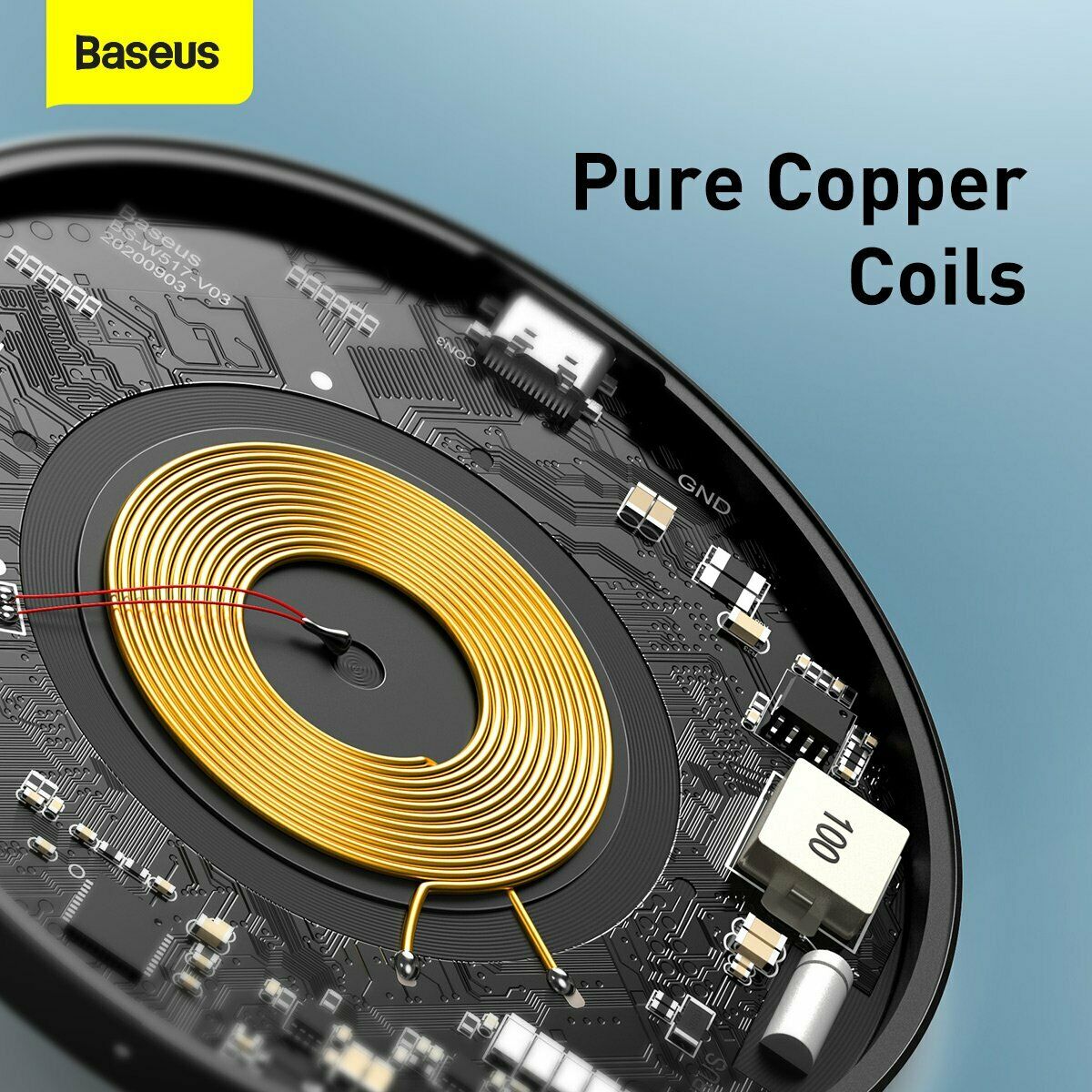 Đế sạc từ tính IP12, Đế sạc nam châm 15W, Đế sạc nhanh không dây siêu mỏng Baseus Simple Magnetic Wireless Charger 15W dùng cho iPhone / Samsung/ Huawei/ Xiaomi - Hàng chính hãng