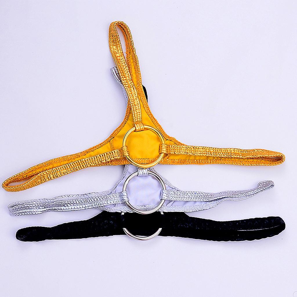 2-3pack Men Open Ring Thong Jockstraps Stretch Underwear Shorts Brief G-string