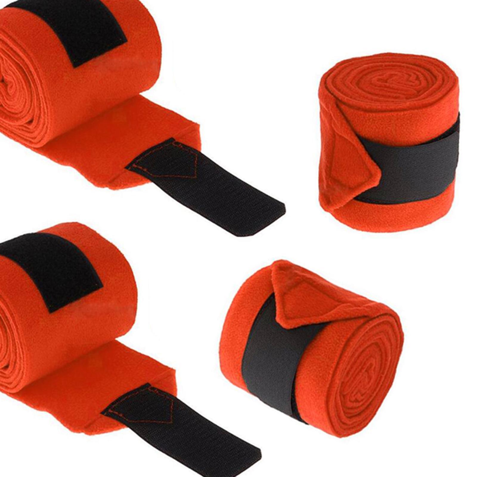 4 Pieces Horse Leg Wraps Soft Plush Equestrian Accessories Leg Protection