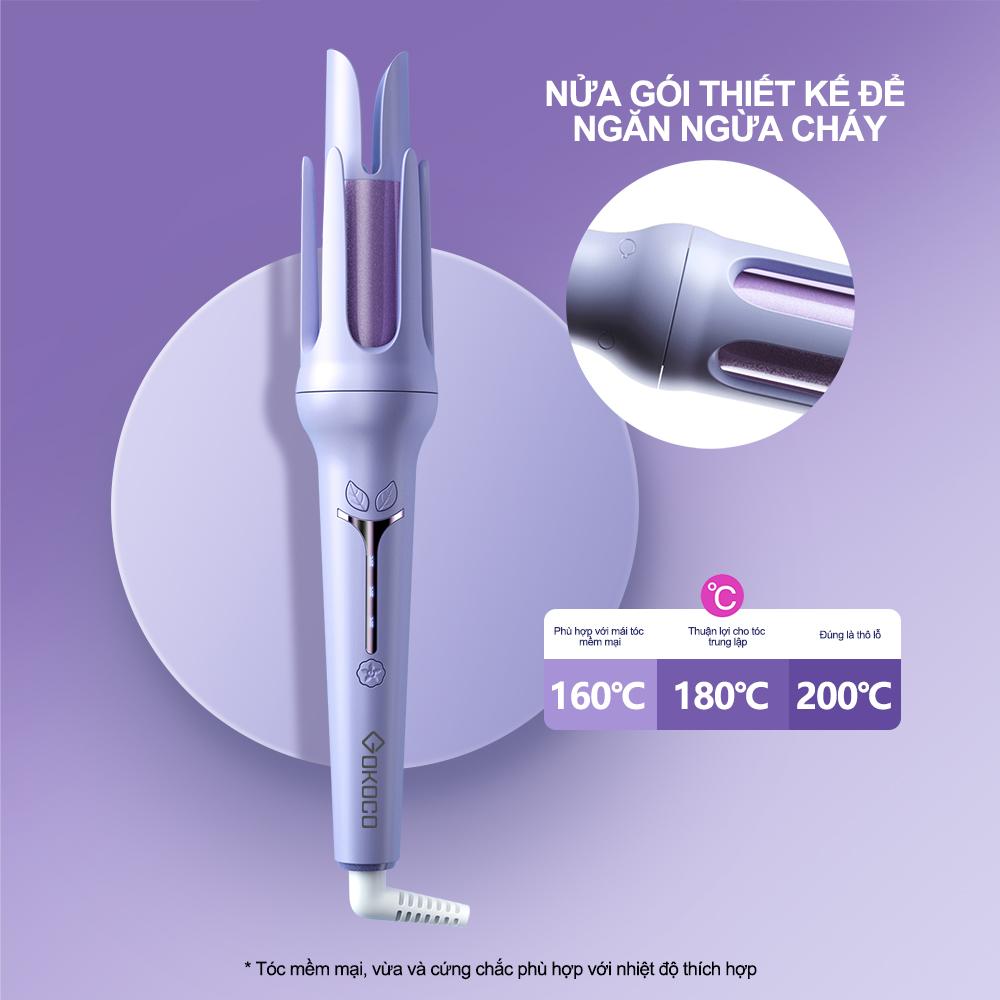 GD017 - Máy Uốn Tóc Xoăn Tự Động xoay 360 độ trục uốn 32mm công nghệ xoay 1 chạm phiên bảm 2023Chứa ion Dưỡng Tóc