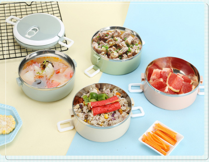 Hộp Đựng Cơm Cặp Lồng Cơm Giữ Nhiệt Ruột Inox Chất Lượng Số 1 tặng đũa đầu mạ vàng chống trơn trượt
