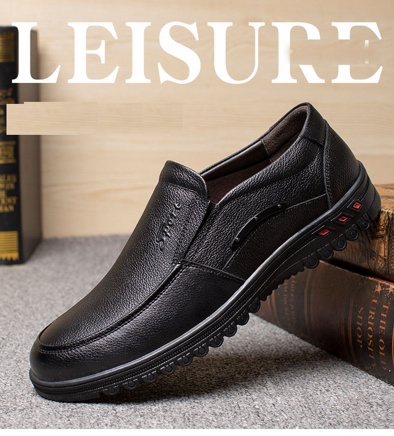 Giày da nam giày da bò nam giày nam giày cho bố giày trung niên cao cấp thời trang phong cách Hàn Quốc mã T26555 tặng kèm 1 chiếc vòng đeo tay gỗ quý ngẫu nhiên