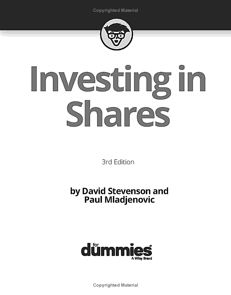 Sách ngoại văn: Investing In Shares For Dummies 3rd Edition