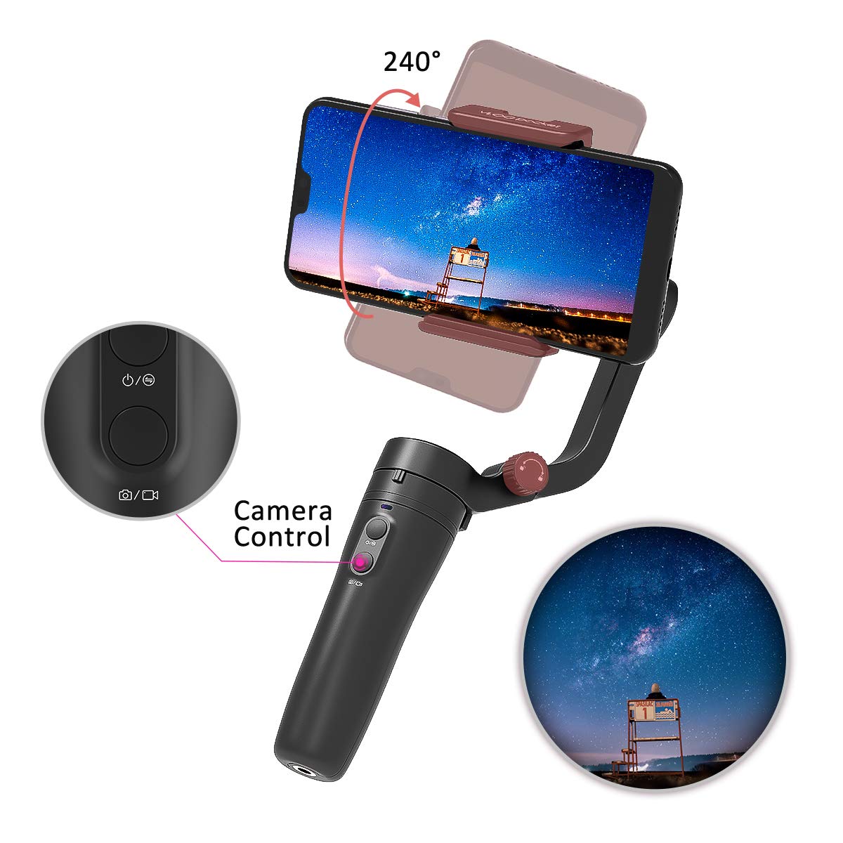 Gimbal Chống Rung Feiyu Vlog Pocket Cho Smartphone _ Hàng Nhập Khẩu