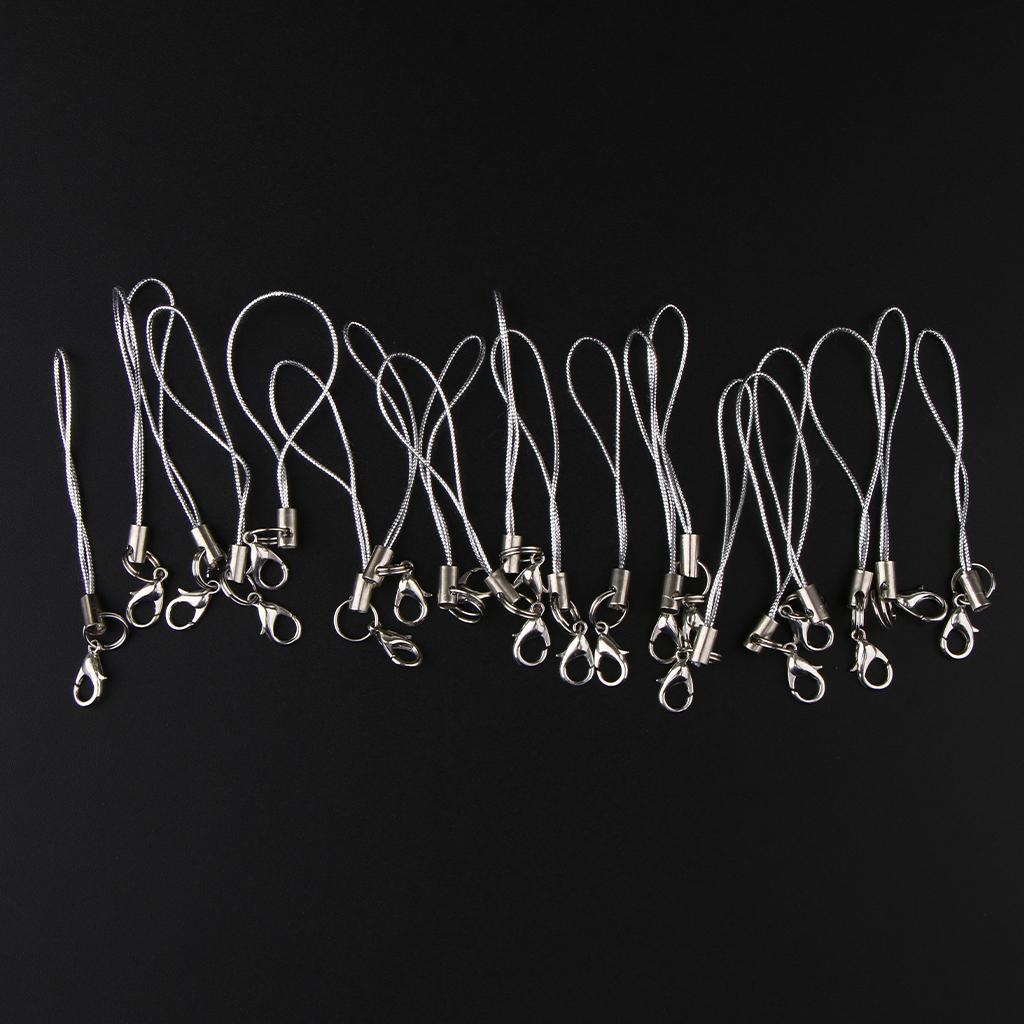 3-5pack 20pcs DIY Mobile Cellphone Keychain Lanyard Charms DIY Rope