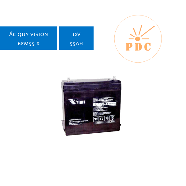 Ắc quy Vision 6FM55-X 12V 55Ah