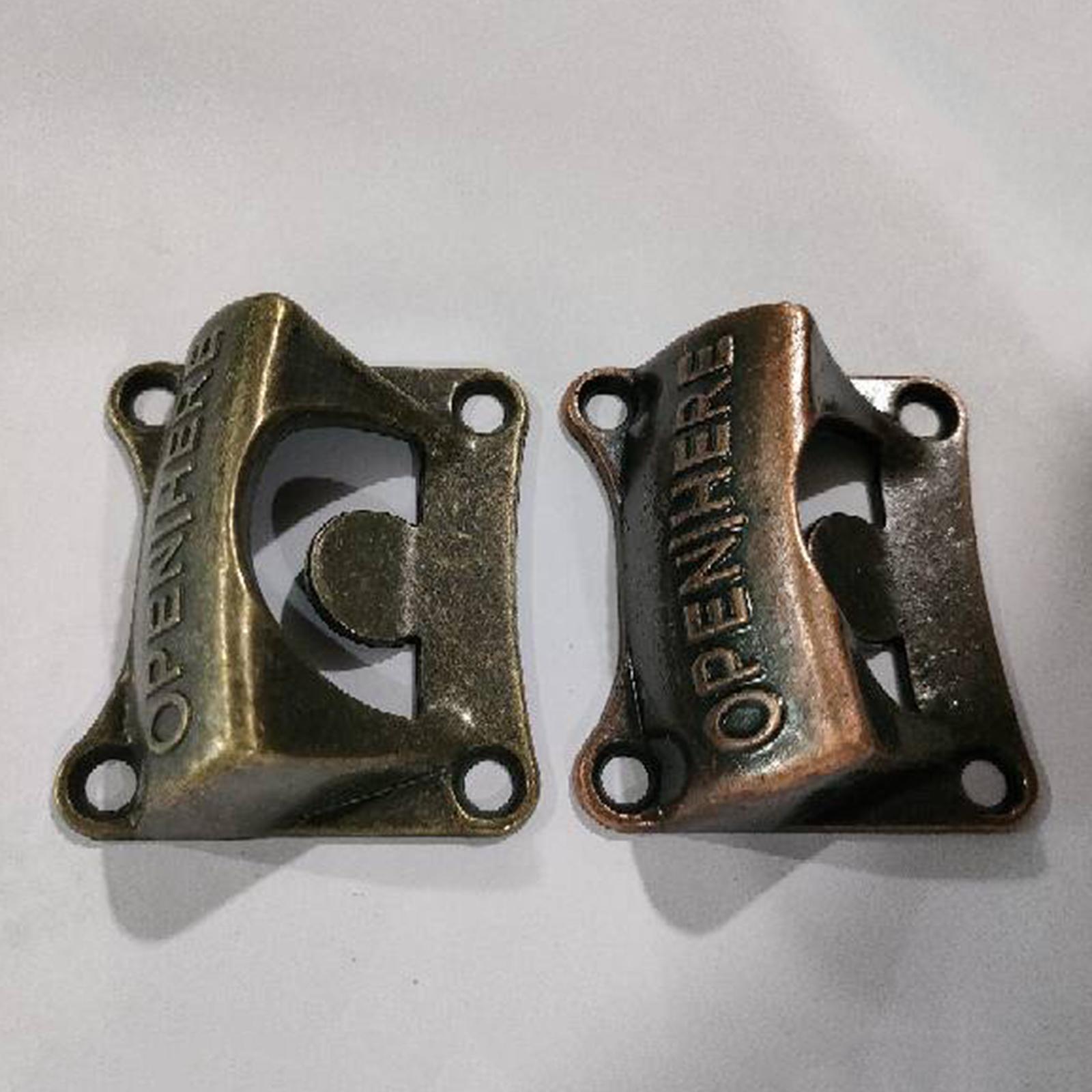 2pcs Vintage Style Wall Mount Bottle Opener Fast Soda Glass Opener