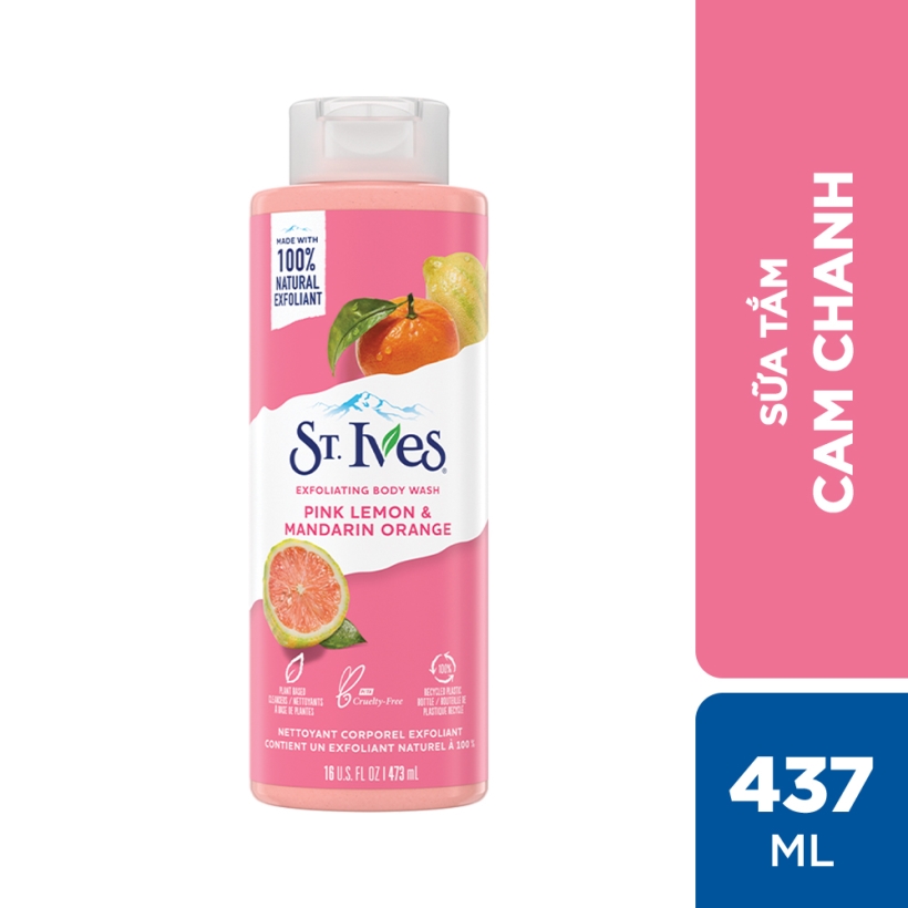 Combo Sữa tắm St.ives Yến mạch và bơ 650ml và Sữa tắm St.ives Cam chanh 473ml