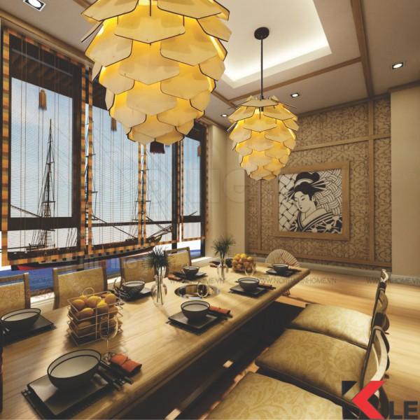 ĐÈN GỖ THẢ TRẦN TT106